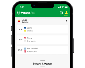 premierbet app screen home